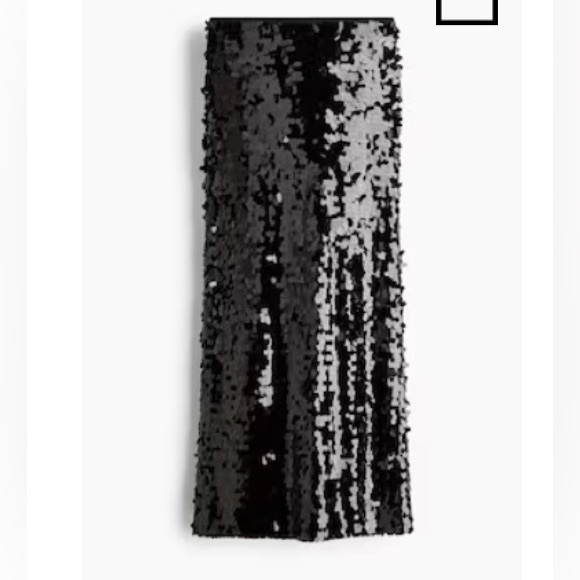 H&M Dresses & Skirts - H&M Black Sequin Midi Skirt Medium NWT